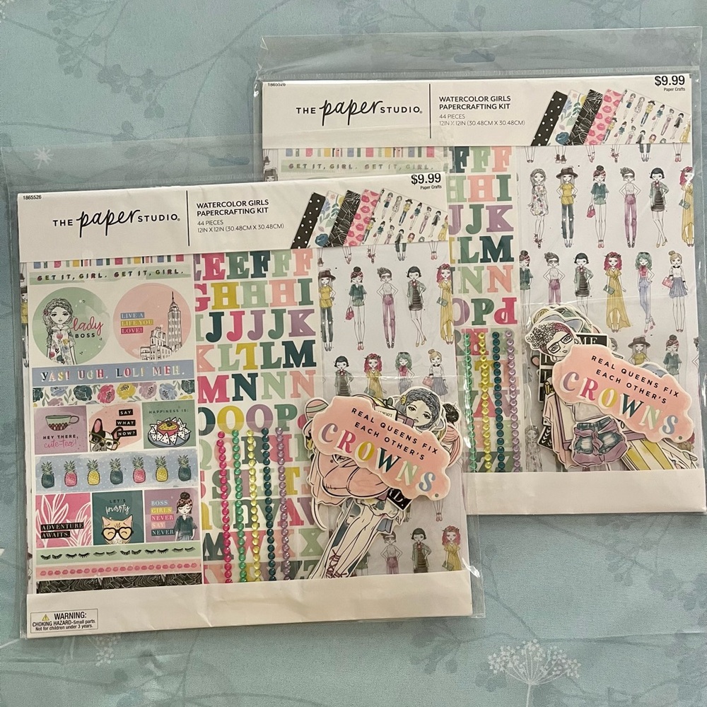 The Paper Studio Watercolor Girls Scrapbook Kit